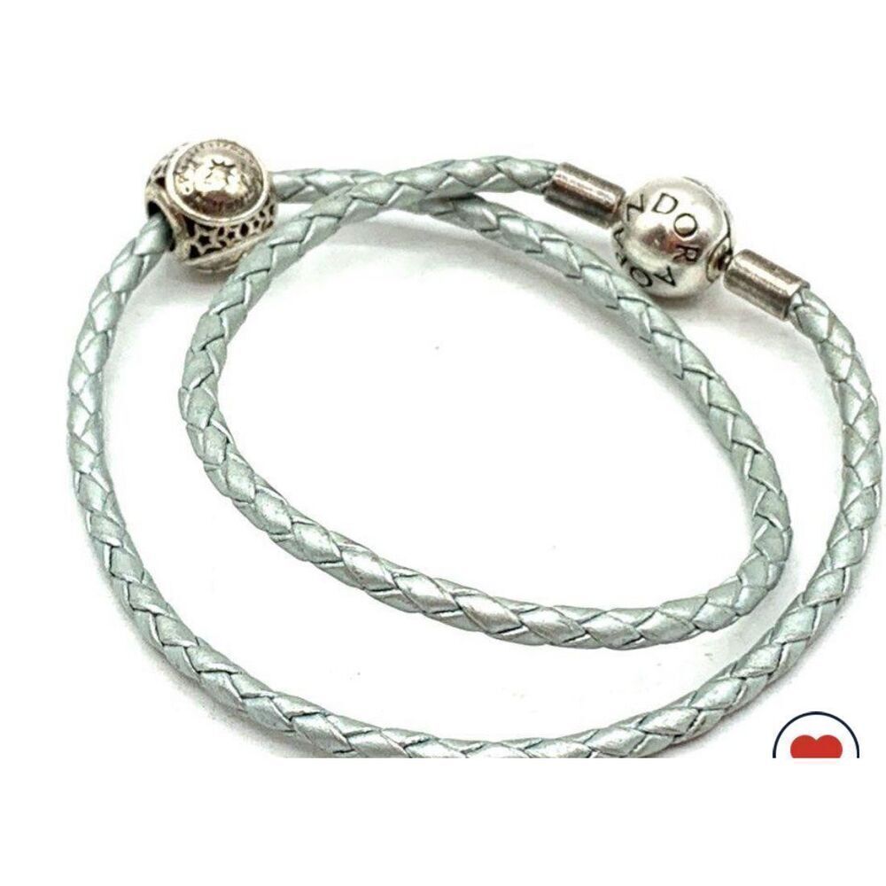 Pandora Sagittarius leather wrap bracelet with Pandora Charm